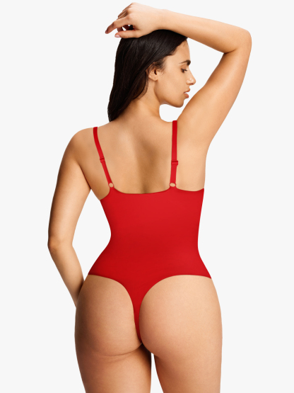 Seamless Tummy Control Underwire Cami Thong Bodysuit