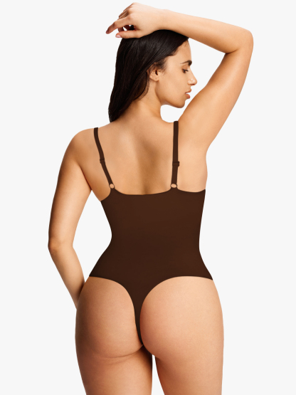 Seamless Tummy Control Underwire Cami Thong Bodysuit