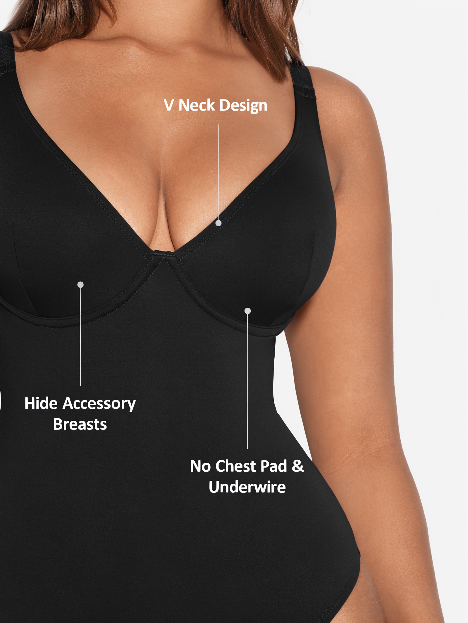 Deep Plunge Underwire Backless Thong Bodysuit