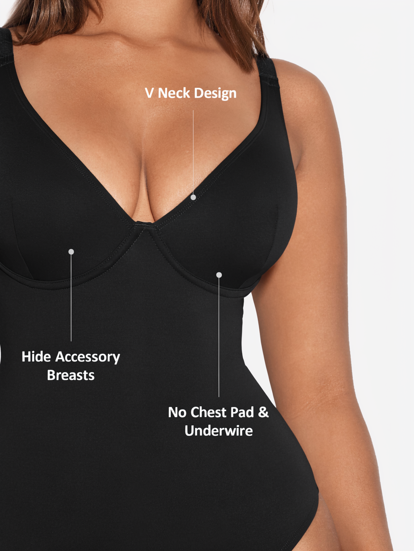 Deep Plunge Underwire Backless Thong Bodysuit