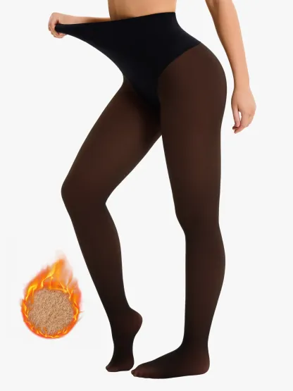 High Waisted Fleece Lined Thermal Compression Tight Tummy Control Leggings 