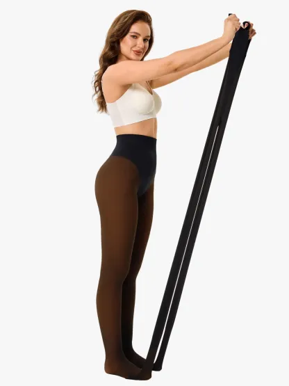 High Waisted Fleece Lined Thermal Compression Tight Tummy Control Leggings For Women