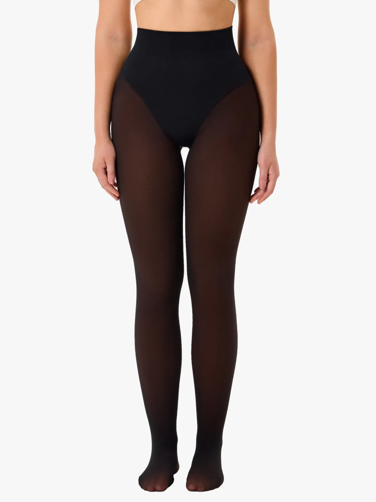 High Waisted Fleece Lined Thermal Compression Tight Tummy Control Leggings For Women