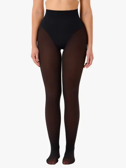 High Waisted Fleece Lined Thermal Compression Tight Tummy Control Leggings For Women