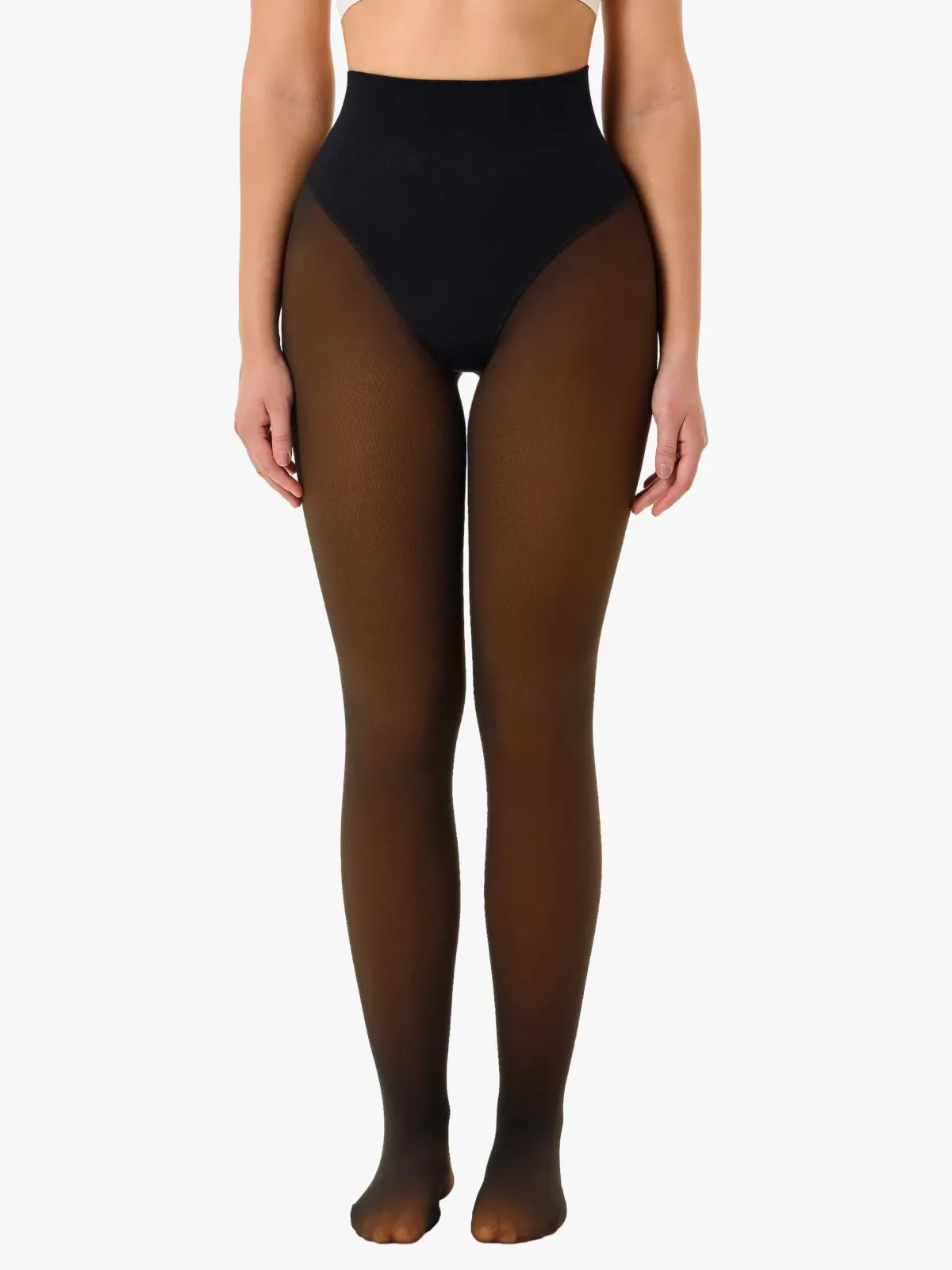High Waisted Fleece Lined Thermal Compression Tight Tummy Control Leggings For Women