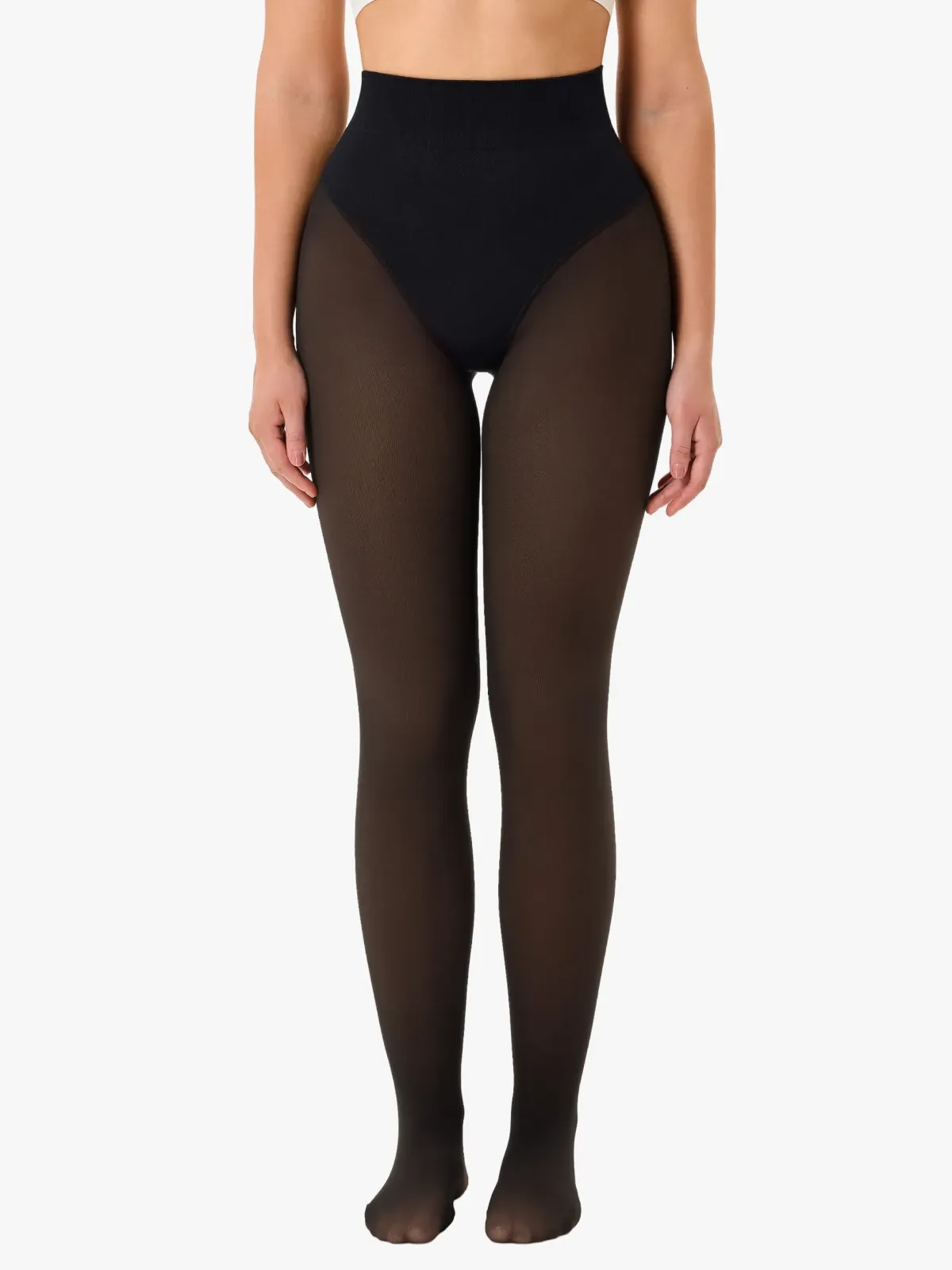High Waisted Fleece Lined Thermal Compression Tight Tummy Control Leggings For Women