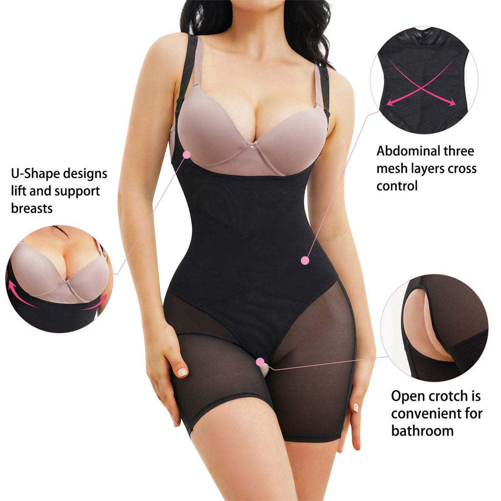 Nebility Women Underbust Corset Thigh Slimmer Shapewear