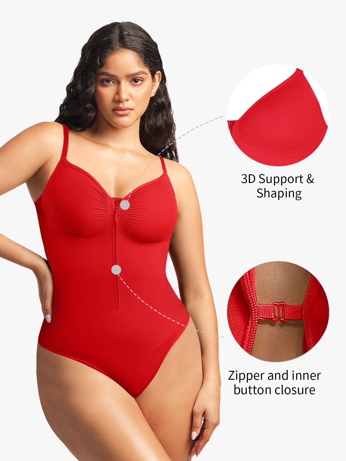 Seamless Tummy Control Underwire Cami Thong Bodysuit