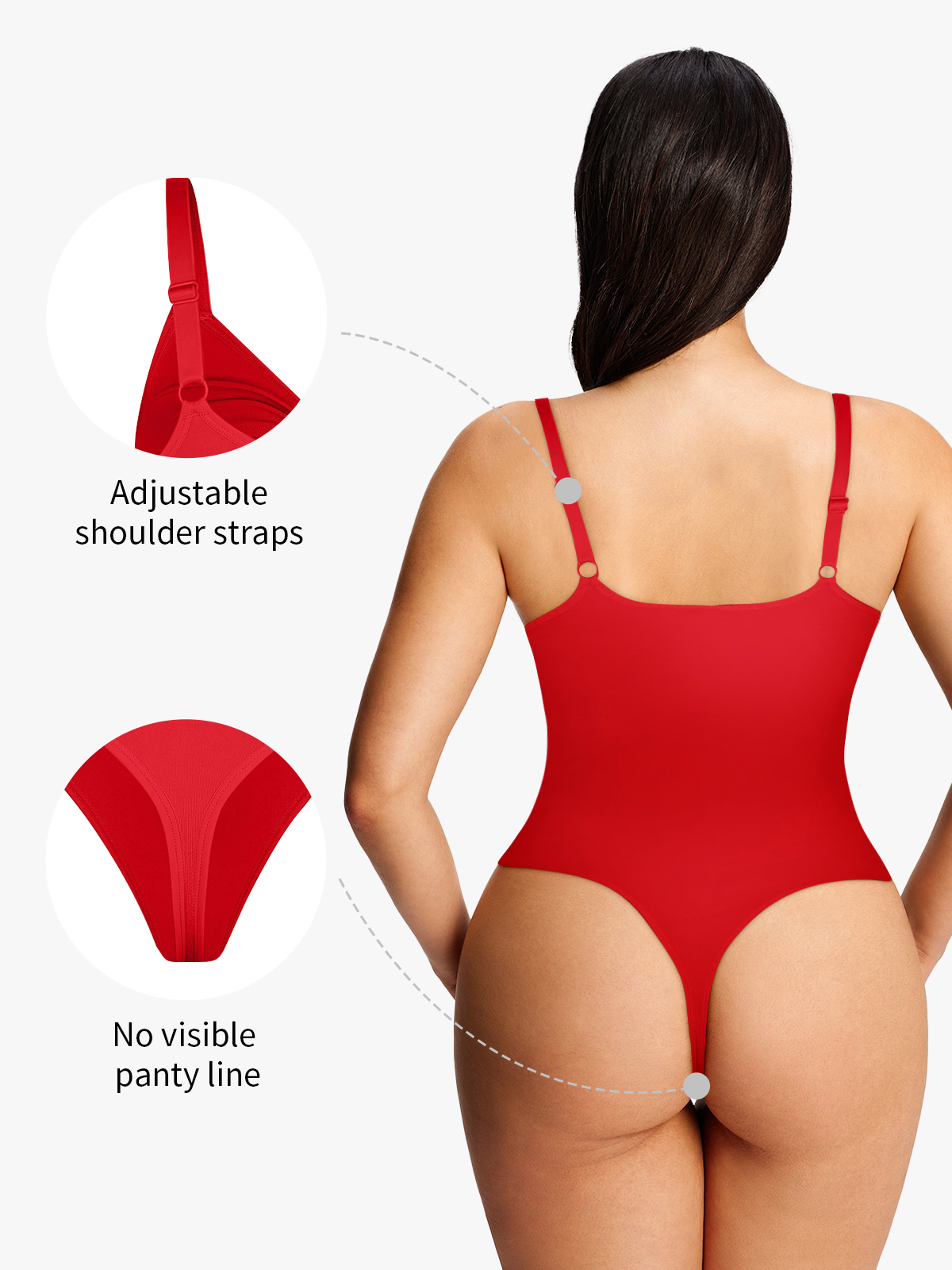 Seamless Tummy Control Underwire Cami Thong Bodysuit