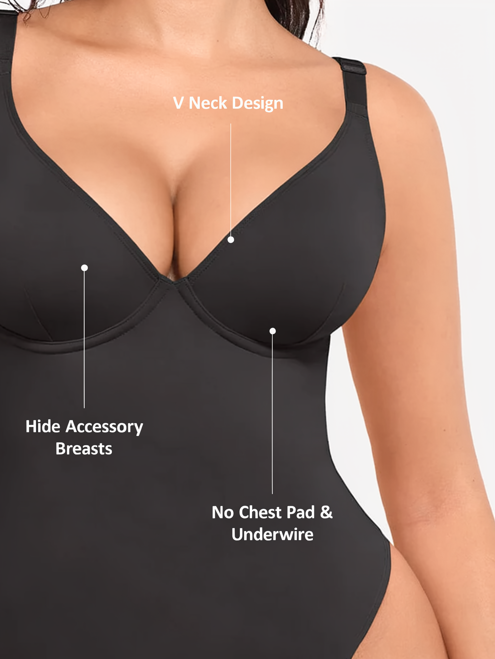 Deep Plunge Underwire Backless Thong Bodysuit