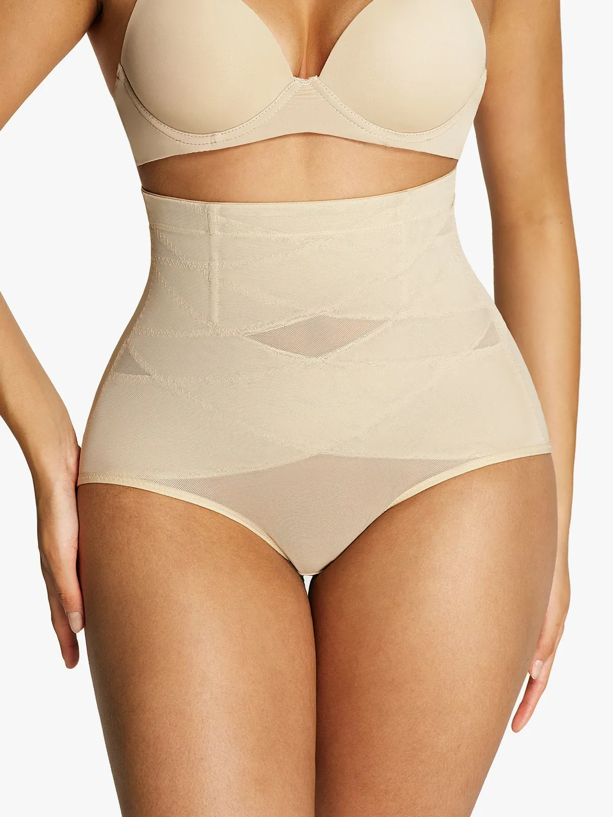 Mesh High-Waist Tummy Contorl Panty