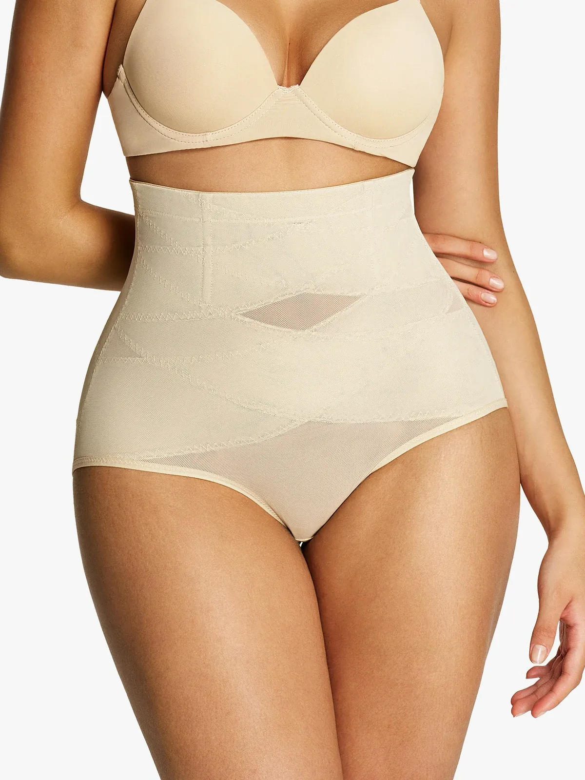 Mesh High-Waist Tummy Contorl Panty