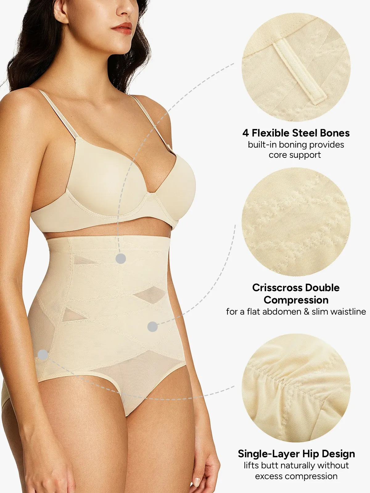 Mesh High-Waist Tummy Contorl Panty