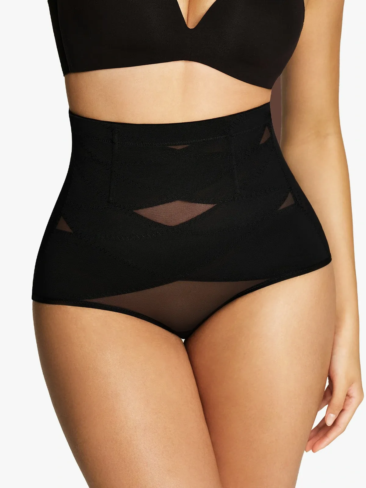 Mesh High-Waist Tummy Contorl Panty