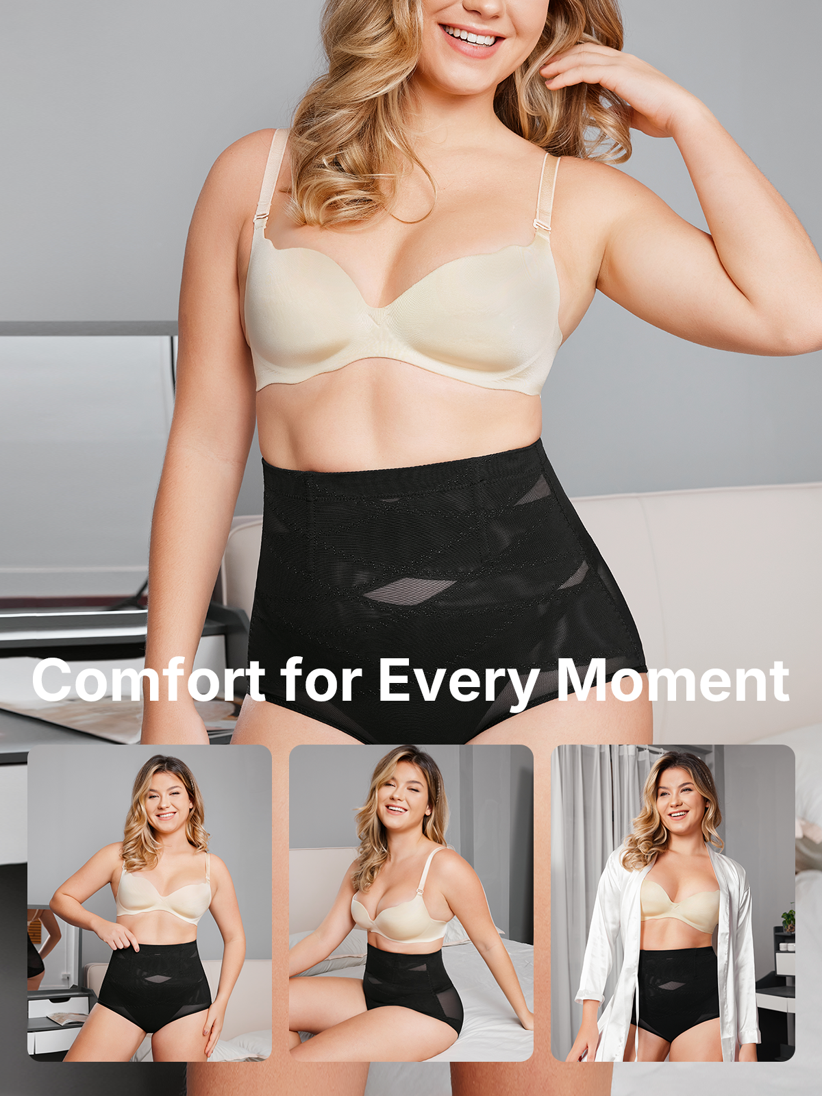 Women Hi-Waist Double Tummy Control Panty