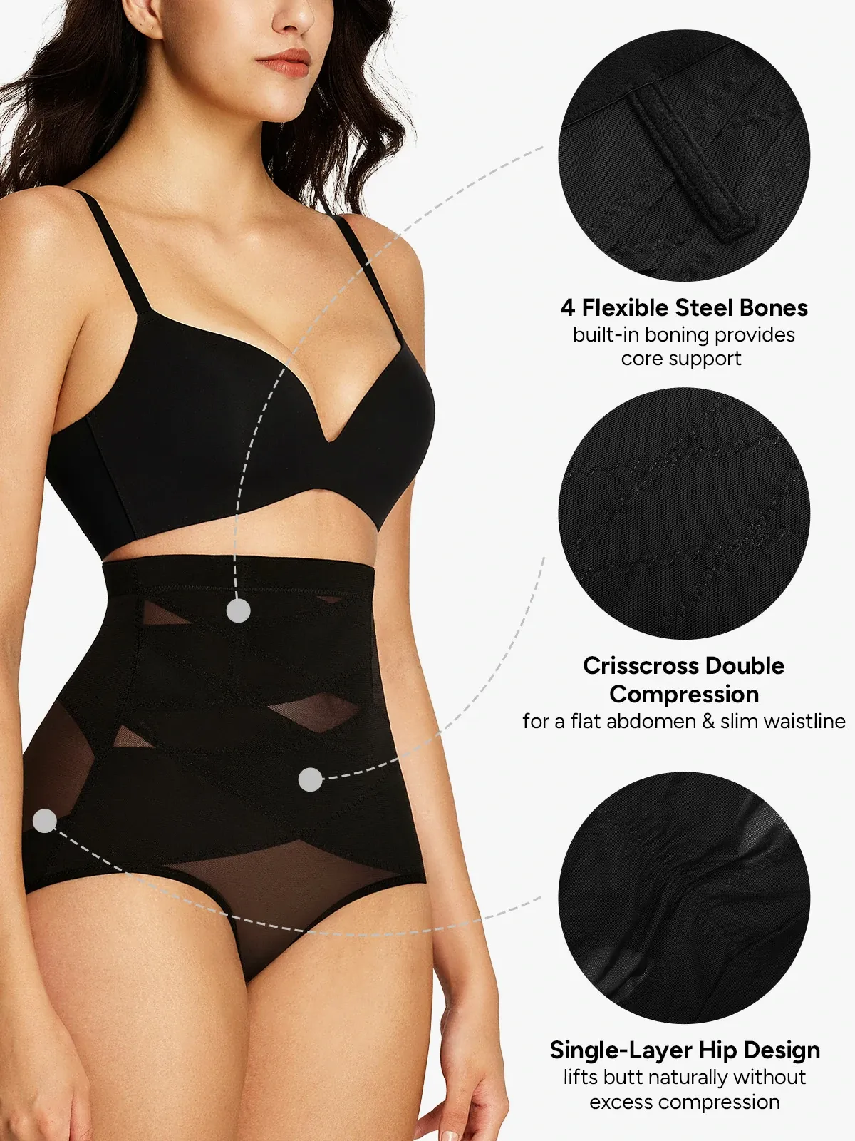 Mesh High-Waist Tummy Contorl Panty