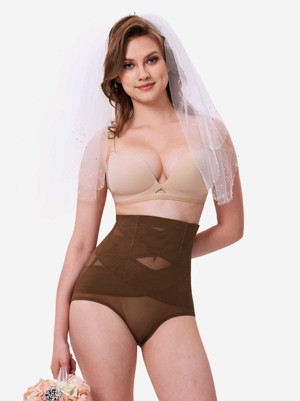 Nebility Women Hi-Waist Double Tummy Control Panty-Nebility