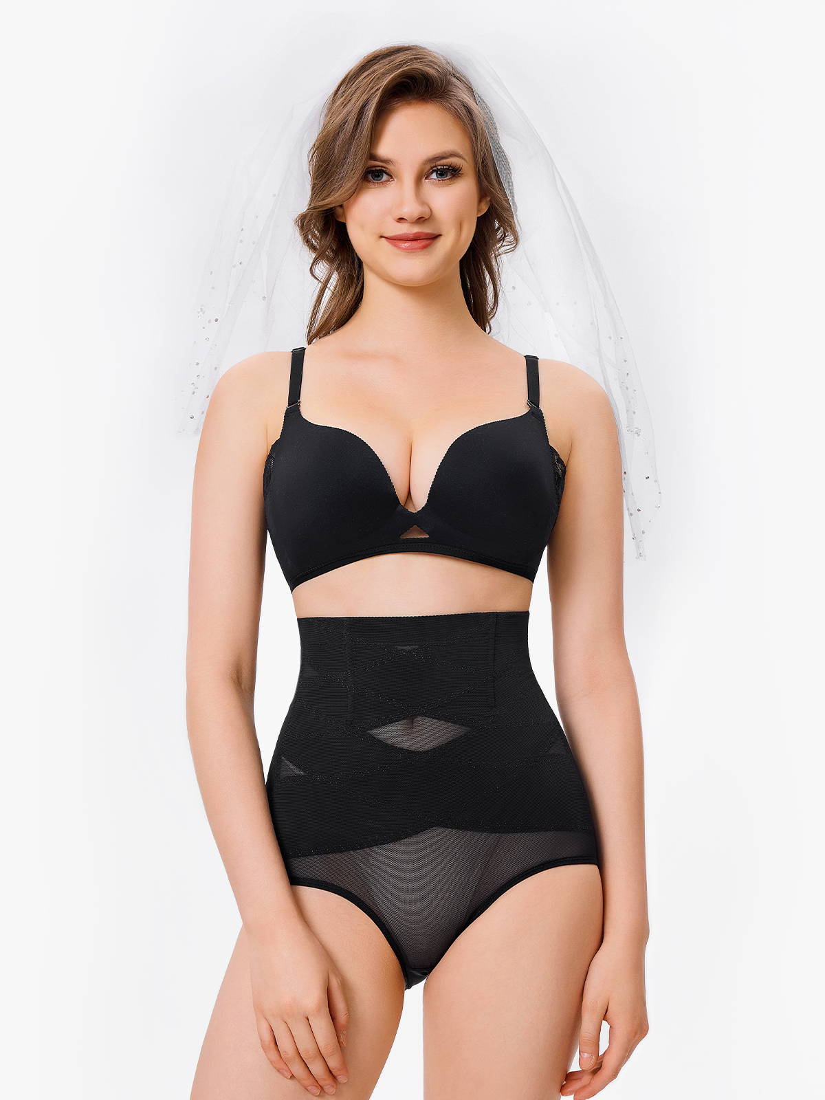 Nebility Women Hi-Waist Double Tummy Control Panty-Nebility