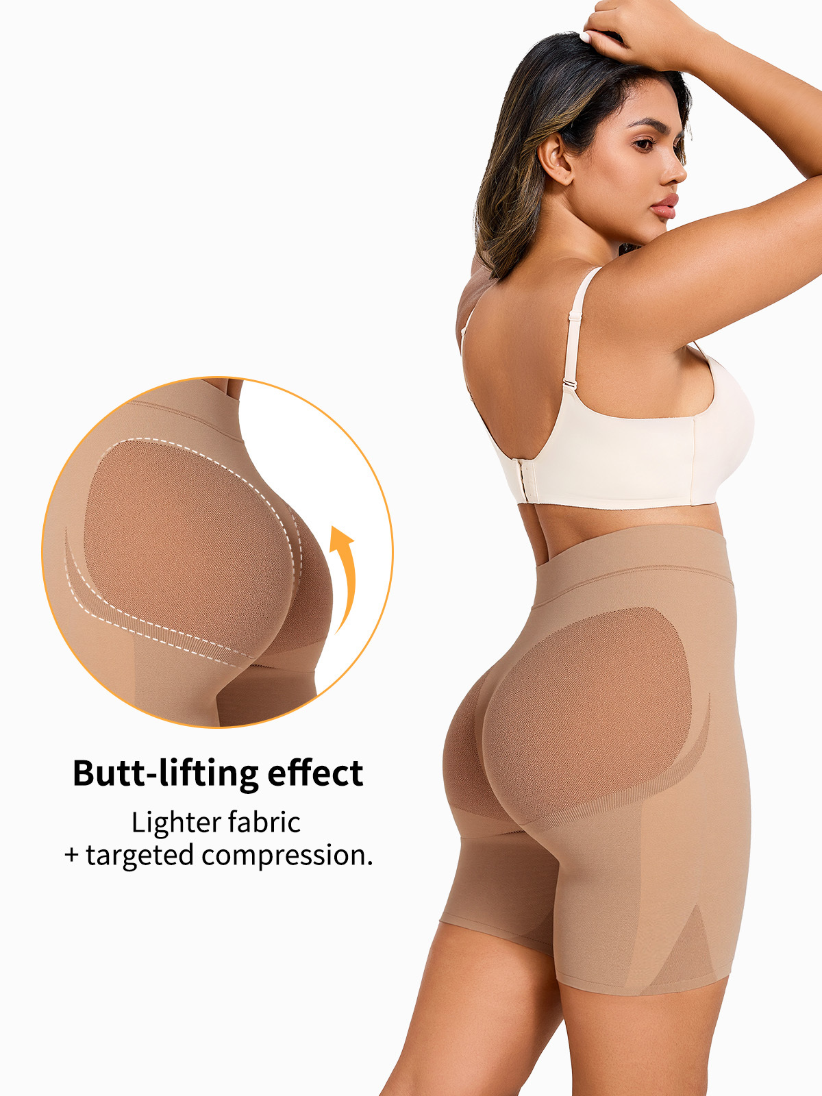 Seamless Comfort High Waisted Butt Lifting Shorts