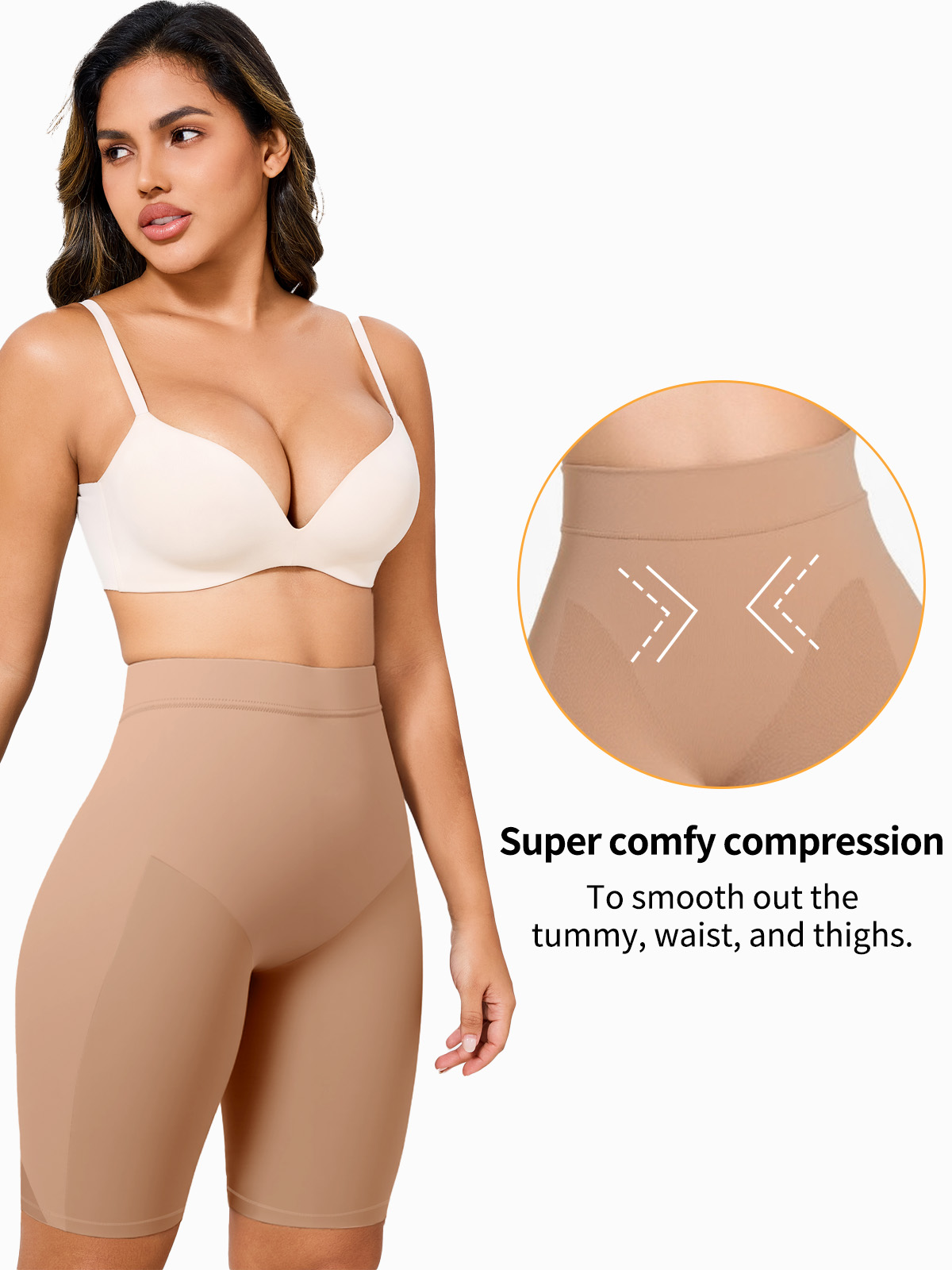 Seamless Comfort High Waisted Butt Lifting Shorts