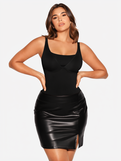 Deep Plunge Underwire Backless Thong Bodysuit