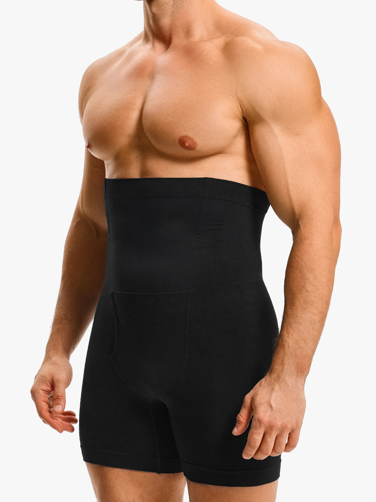 Men's High Waist Body Shaper Shorts with Steel Boning Support