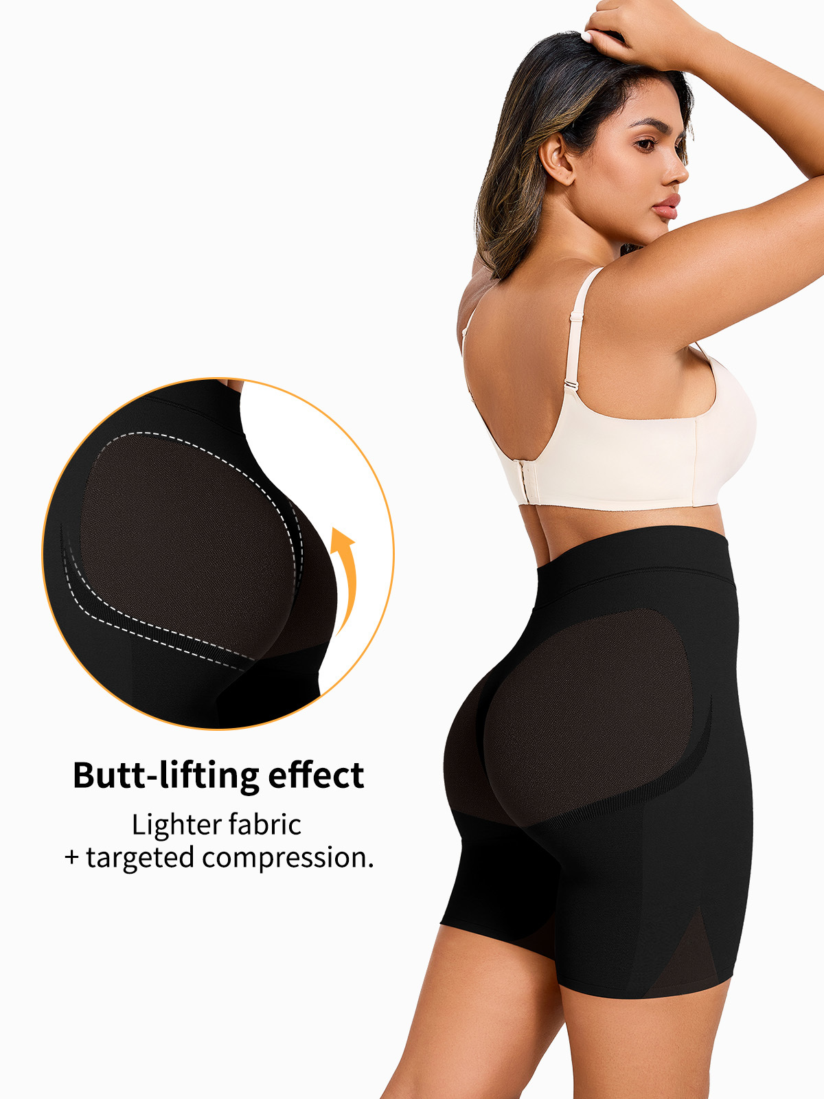 Seamless Comfort High Waisted Butt Lifting Shorts