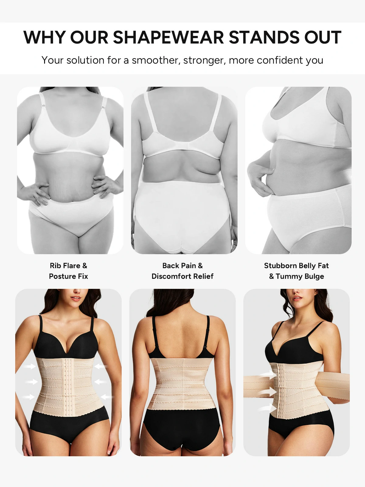 Front Buckle Tummy Control Waist Cincher