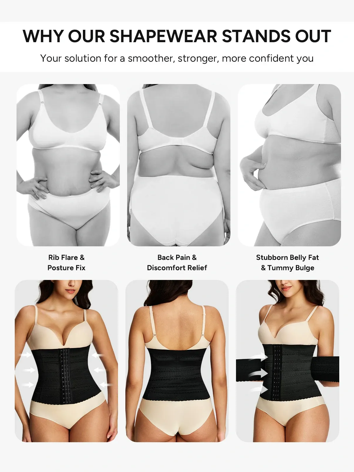 Front Buckle Tummy Control Waist Cincher