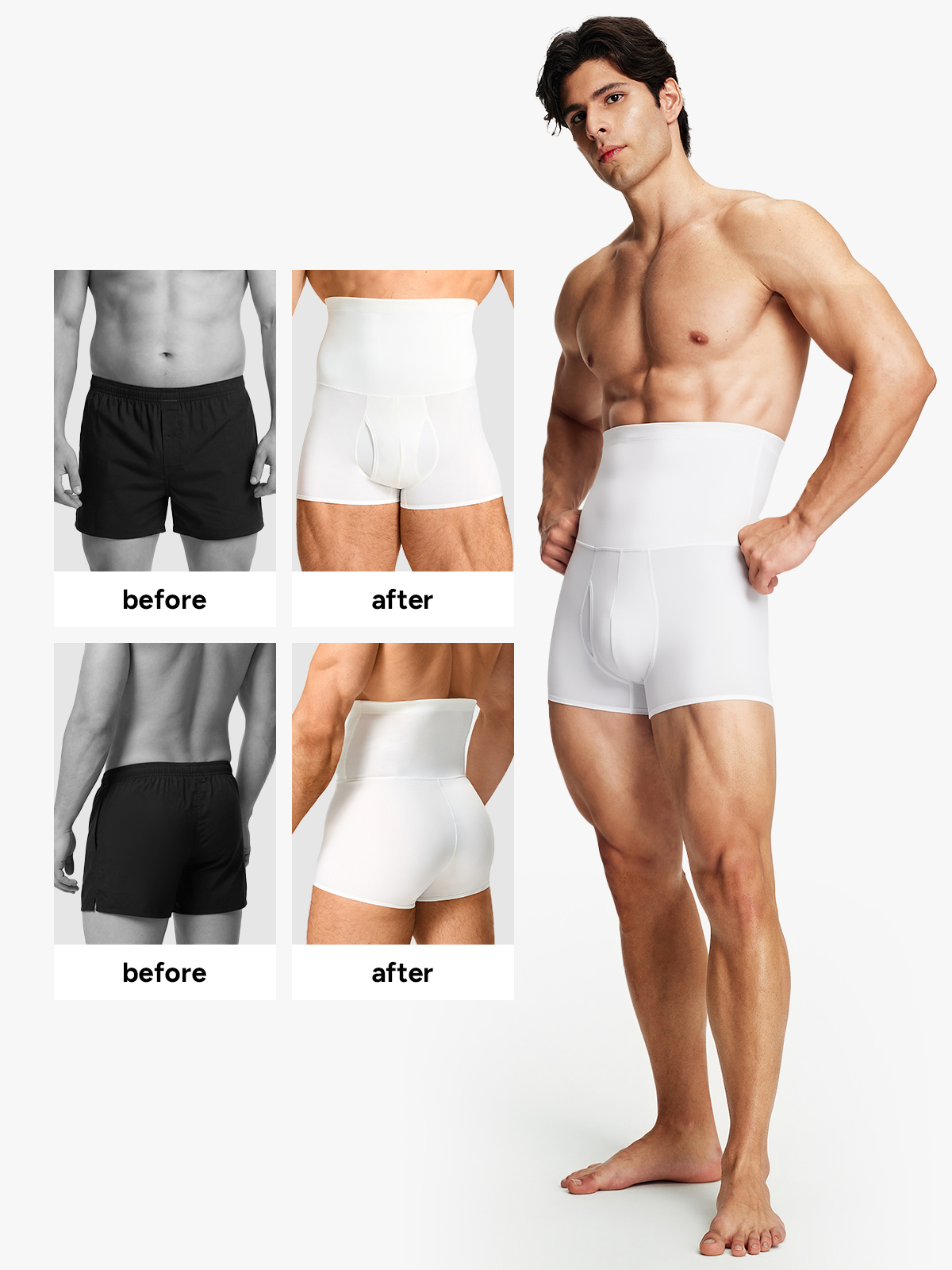 Men's High Waist Elastic Shorts