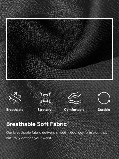 Men's Seamless High-Waist Boning Support Shorts 