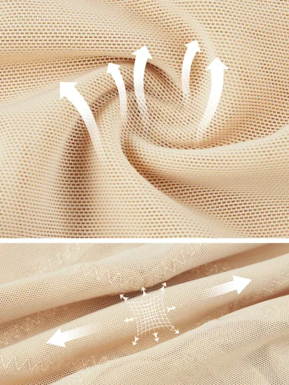 Mesh High-Waist Mid Thigh Short