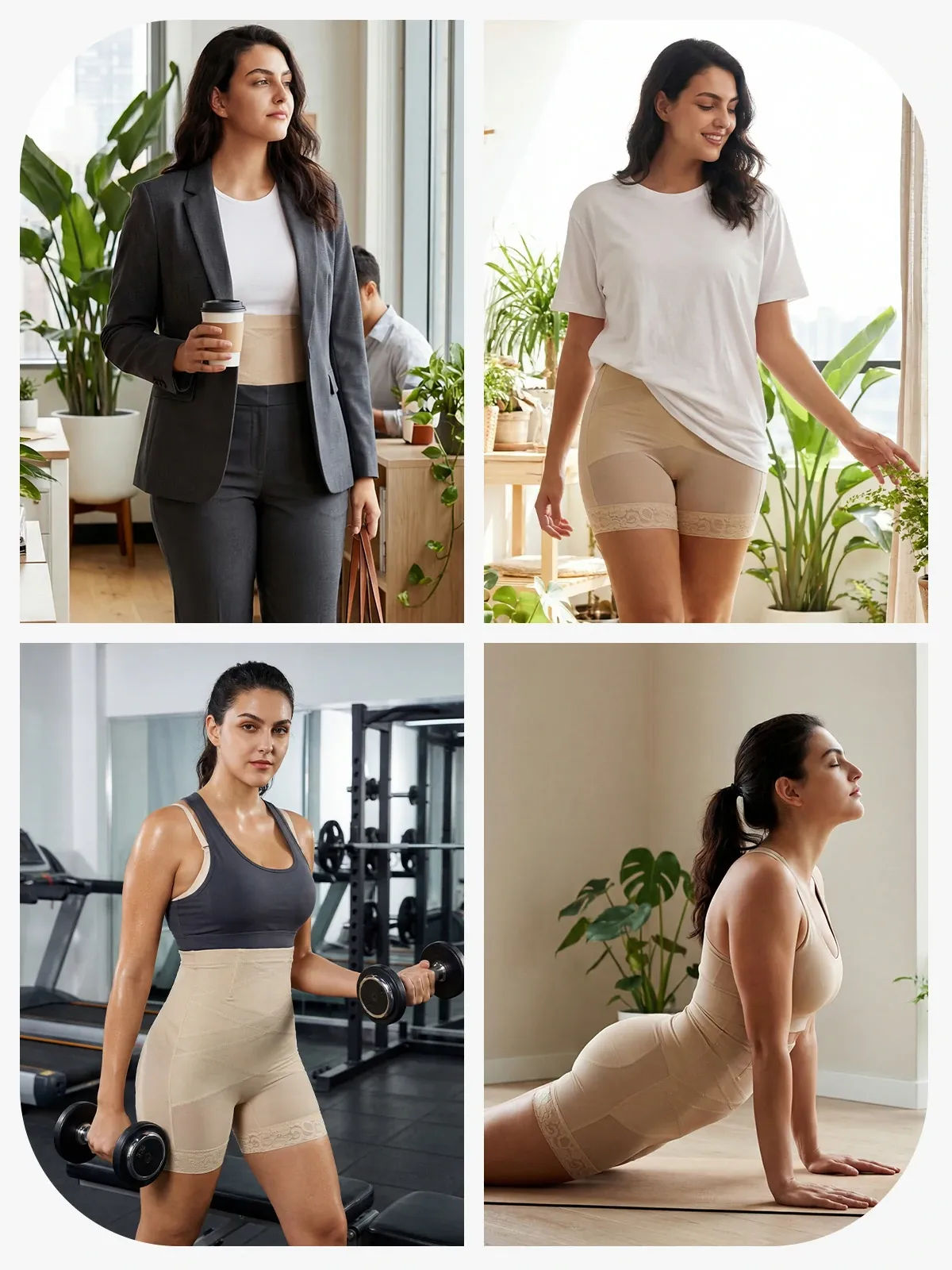 Mesh High-Waist Mid Thigh Short