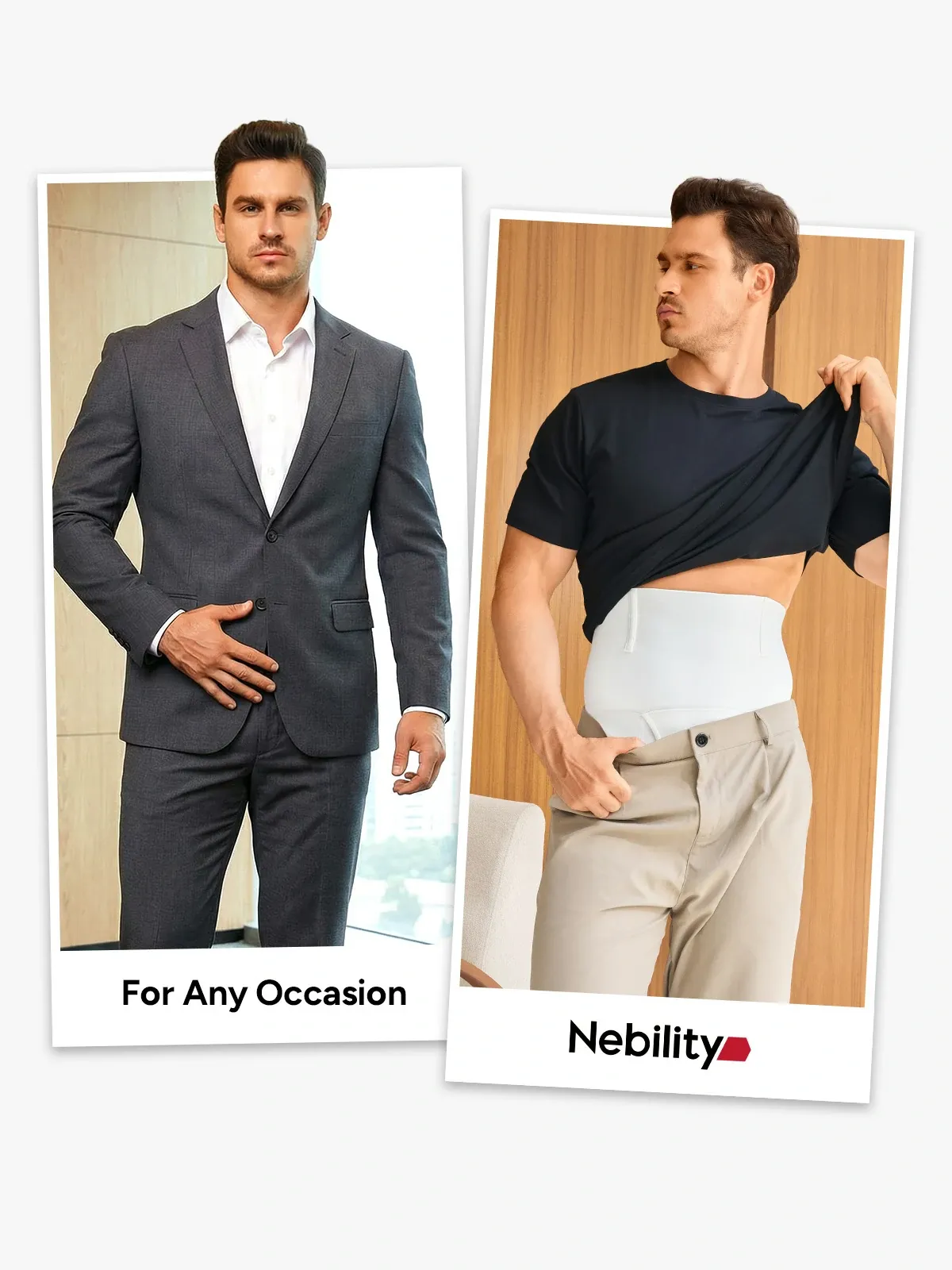 High Waist Steel Boning Support Shorts for Men