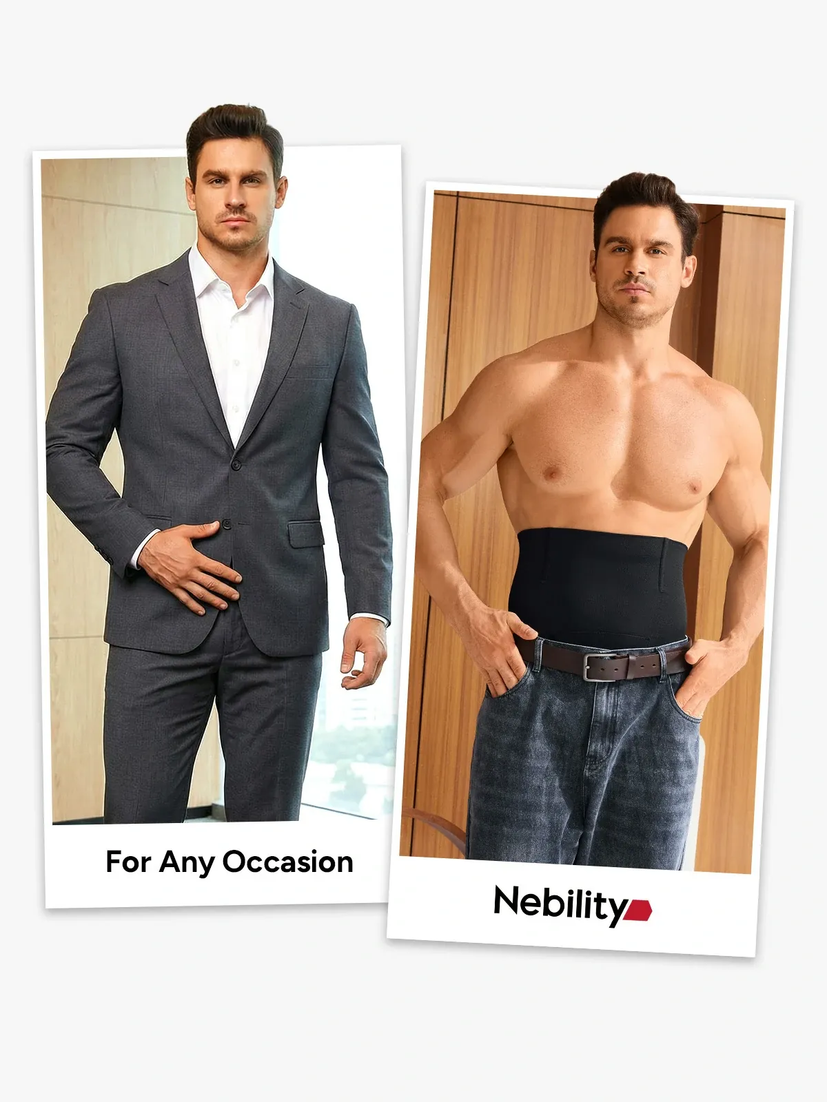 High Waist Steel Boning Support Shorts for Men