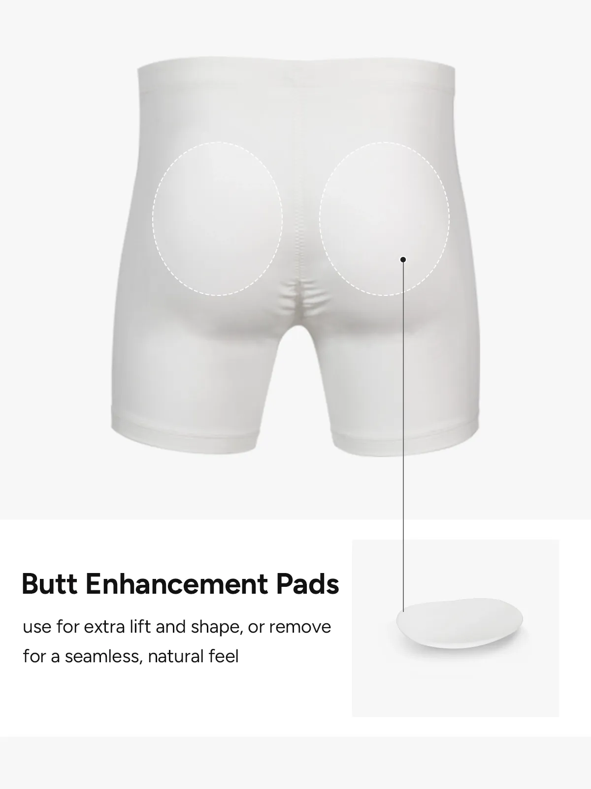 Mid-Rise Butt Lifting Shapewear Shorts for Men