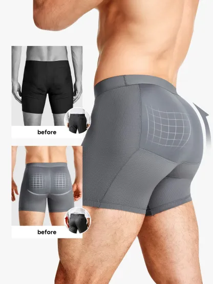 Mid-Waist Padded Butt Lifting Boxer for Men