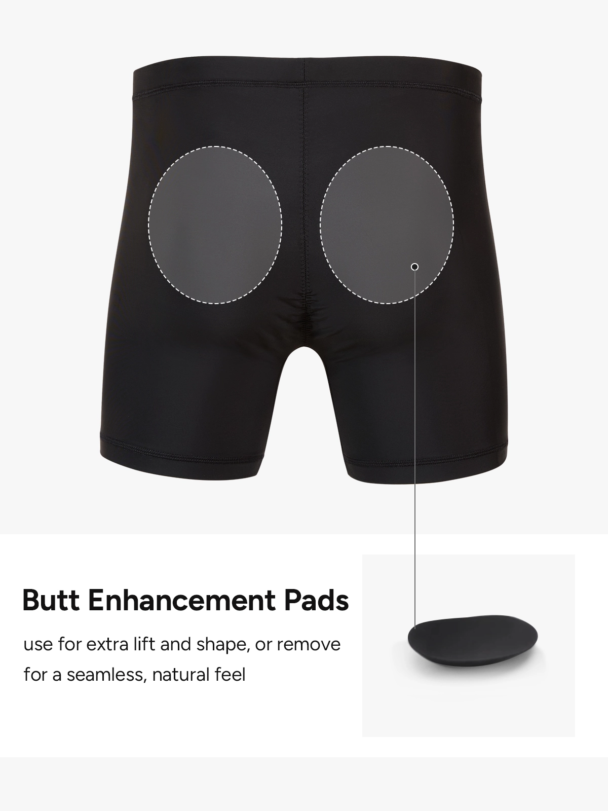 Mid-Rise Butt Lifting Shapewear Shorts for Men