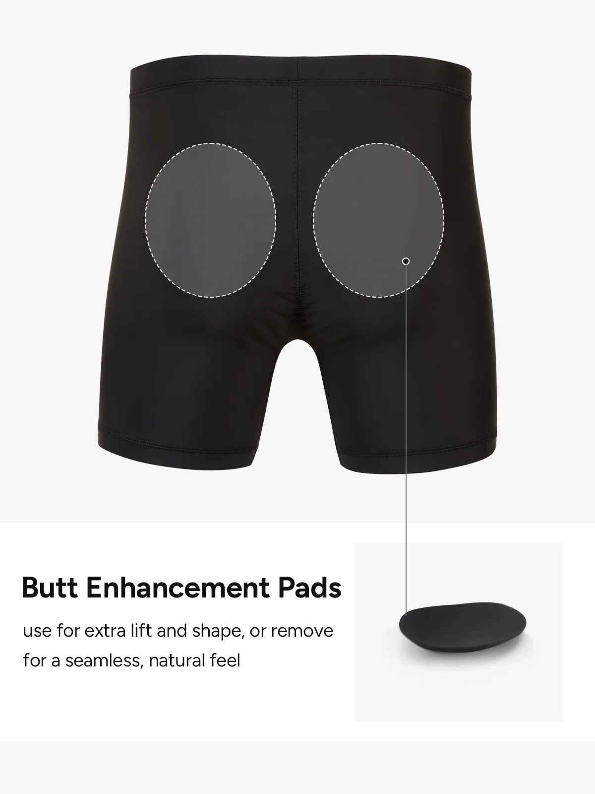 Mid-Rise Butt Lifting Shapewear Shorts for Men