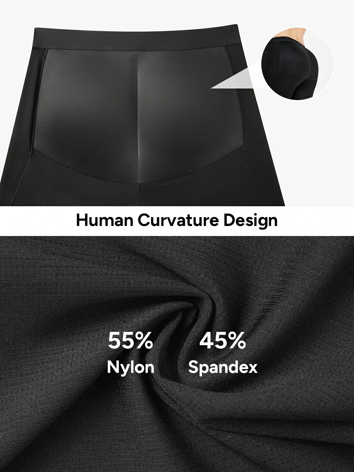 Mid-Waist Padded Butt Lifting Boxer for Men