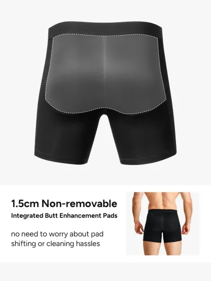 Mid-Waist Padded Butt Lifting Boxer for Men