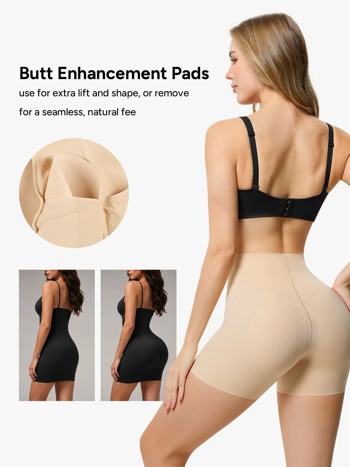 Mid-Rise Butt Enhancement Shorts