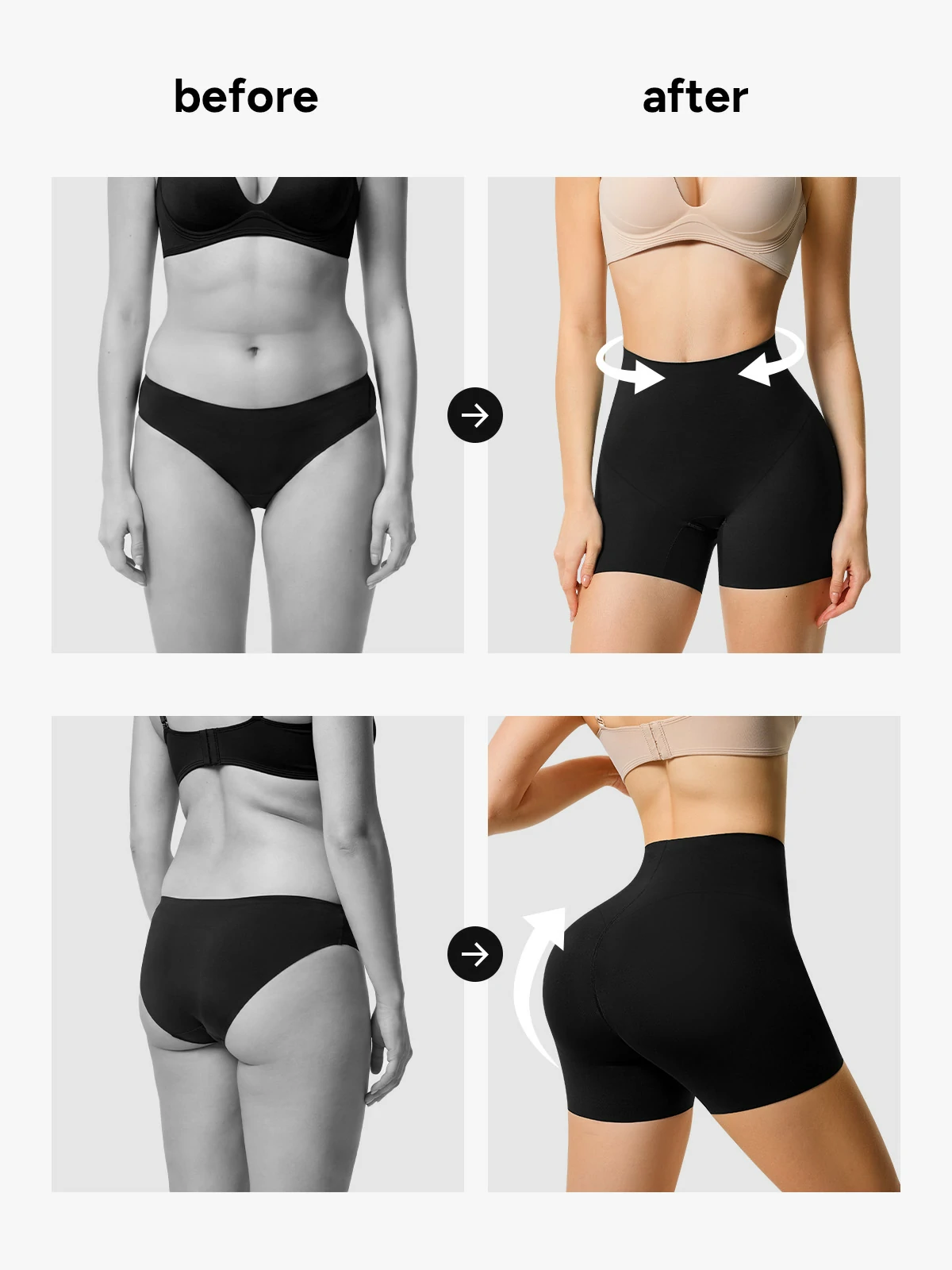 Mid-Rise Butt Enhancement Shorts