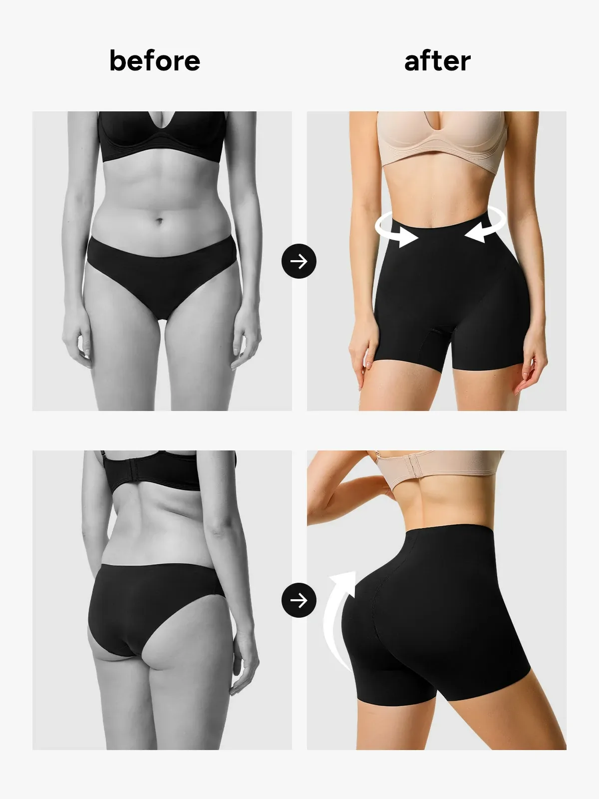 Mid-Rise Butt Enhancement Shorts