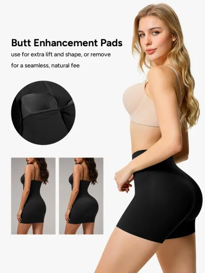 Mid-Rise Butt Enhancement Shorts