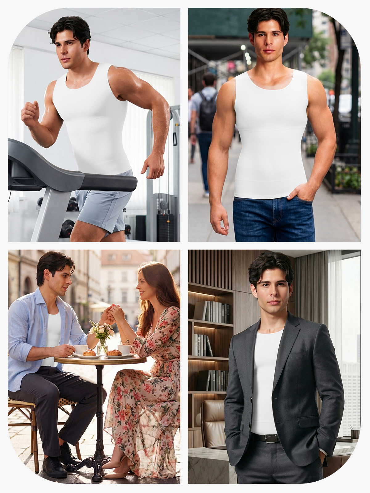 Upgraded Version Men's Tummy Control Sliming Tank Top 