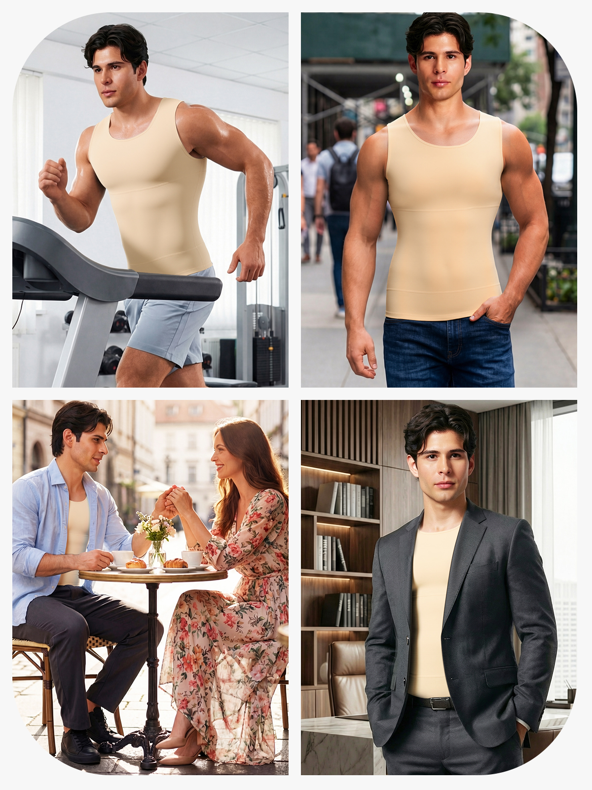 Upgraded Version Men's Tummy Control Sliming Tank Top 