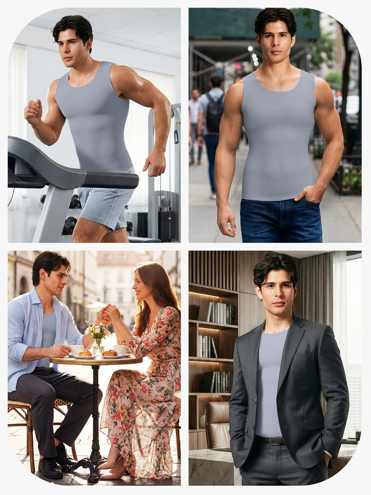 Upgraded Version Men's Tummy Control Sliming Tank Top 