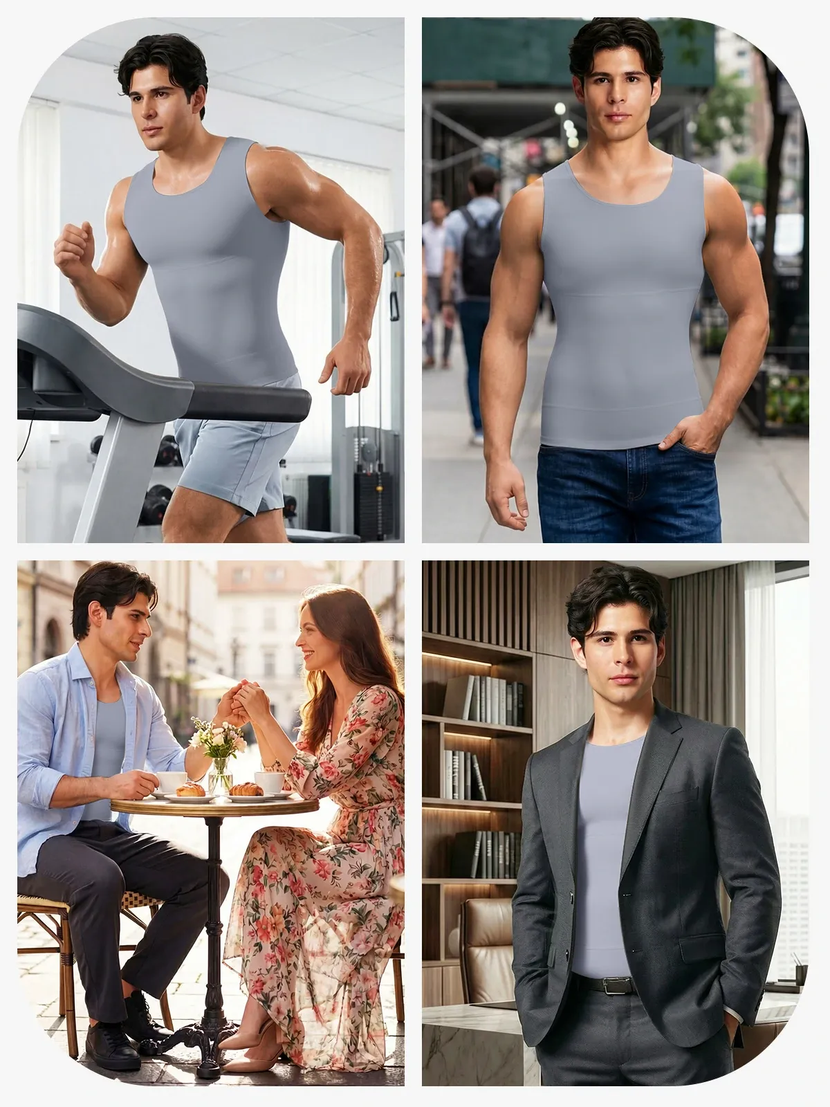 Upgraded Version Men's Tummy Control Sliming Tank Top 