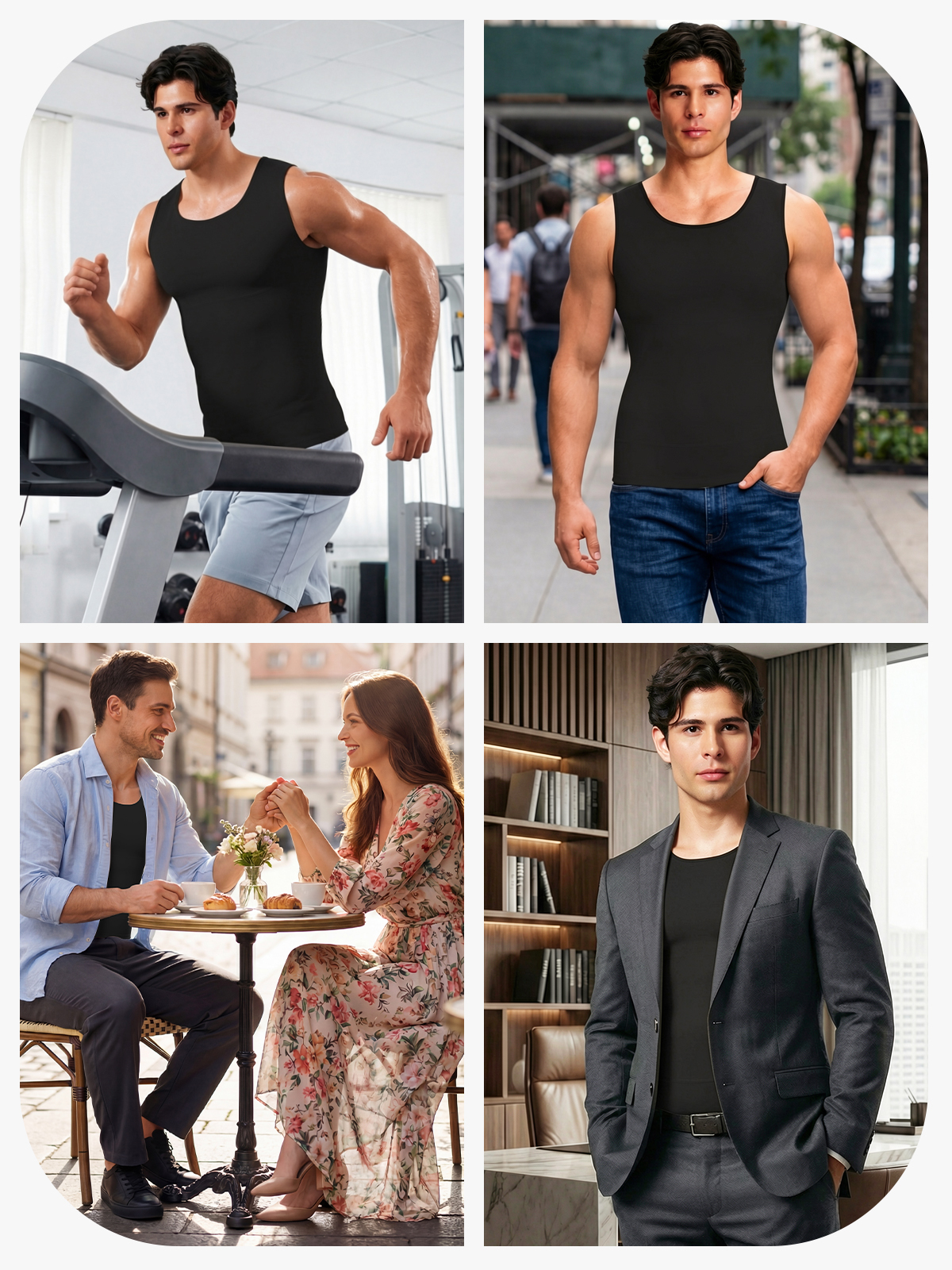 Upgraded Version Men's Tummy Control Sliming Tank Top 